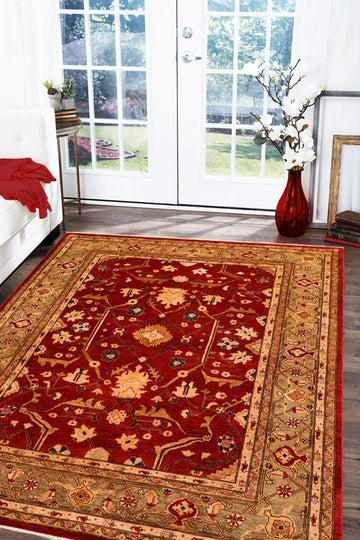 handmade Traditional Kafkaz Chobi Ziegler Red Green Hand Knotted RECTANGLE 100% WOOL area rug 8 x 10